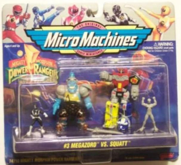 Micro Machines Power Rangers – Megazord VS Squatt (Galoob 1994, Neuf)
