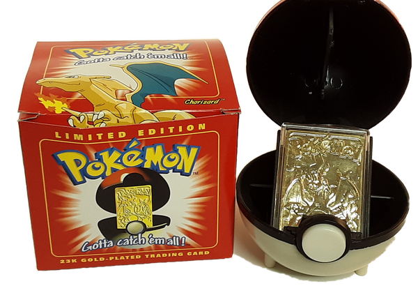 24 carat gold plated pokemon cards Limited Edition 24k Time Wizard Metal Ingot MEW 24k Gold Plating Sticker