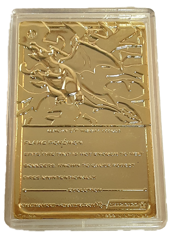 Charizard - Pokemon Burger King Gold Card With Pokeball in Blue box