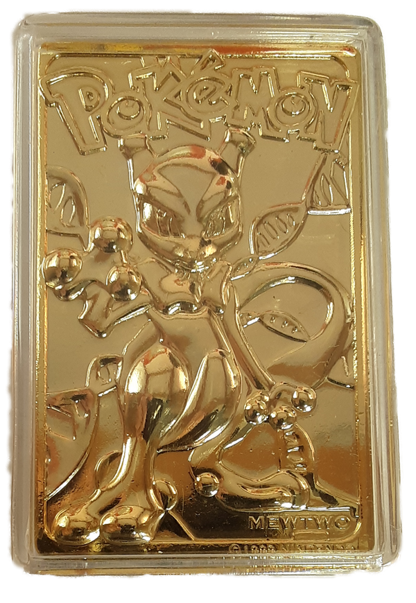 mewtwo gold pokemon card Mewtwo - Pokemon Burger King Gold Card With Pokeball in box