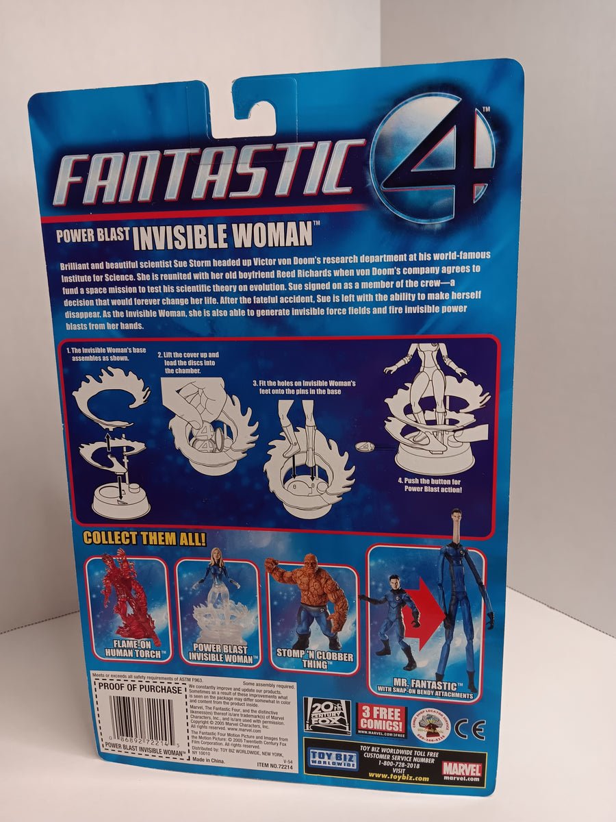 Invisible Woman - Jessica Alba Power Blast Fantastic Four Movie 2005 MOC Action Figure  4