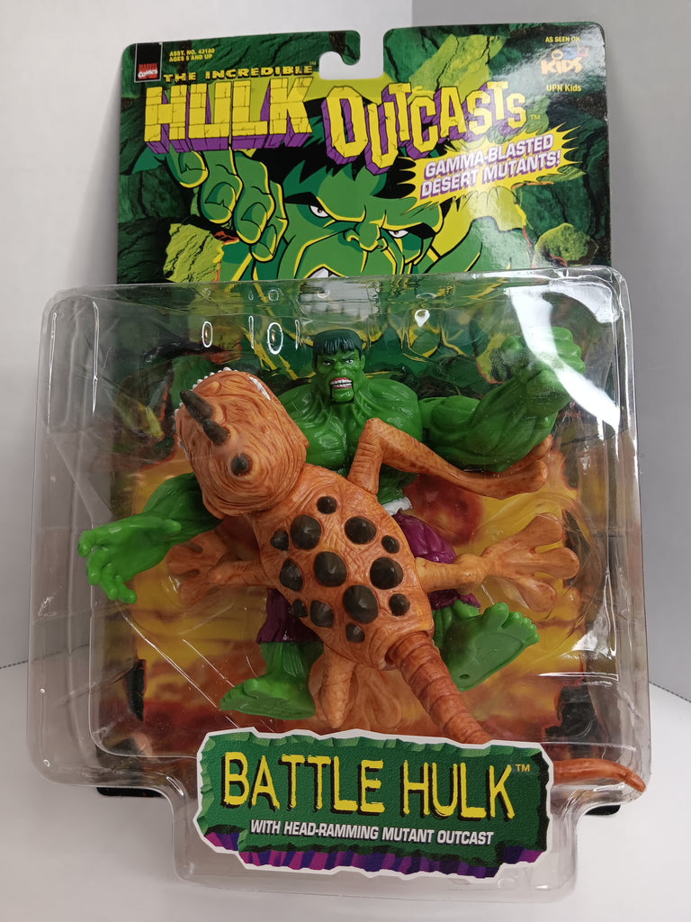 Hulk - The Incredible Hulk Outcasts Battle Hulk With Head Ramming Mutant Action Figure