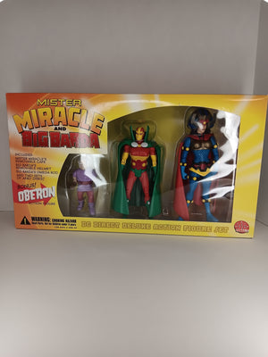 Mister Miracle Barda and Oberon DC Direct Deluxe action figure 3 pack set MOC