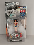 Hot Wheels NASCAR Ricky Rudd diecast car plus Wonder Woman action figure   2