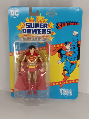 Superman - Gold McFarlane DC Super Powers action figure MOC