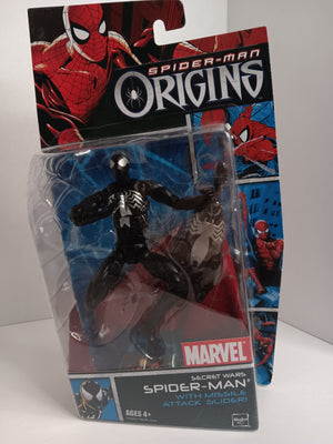 Spider-man - Secret Wars Black Costume Spider-man Origins MOC action figure