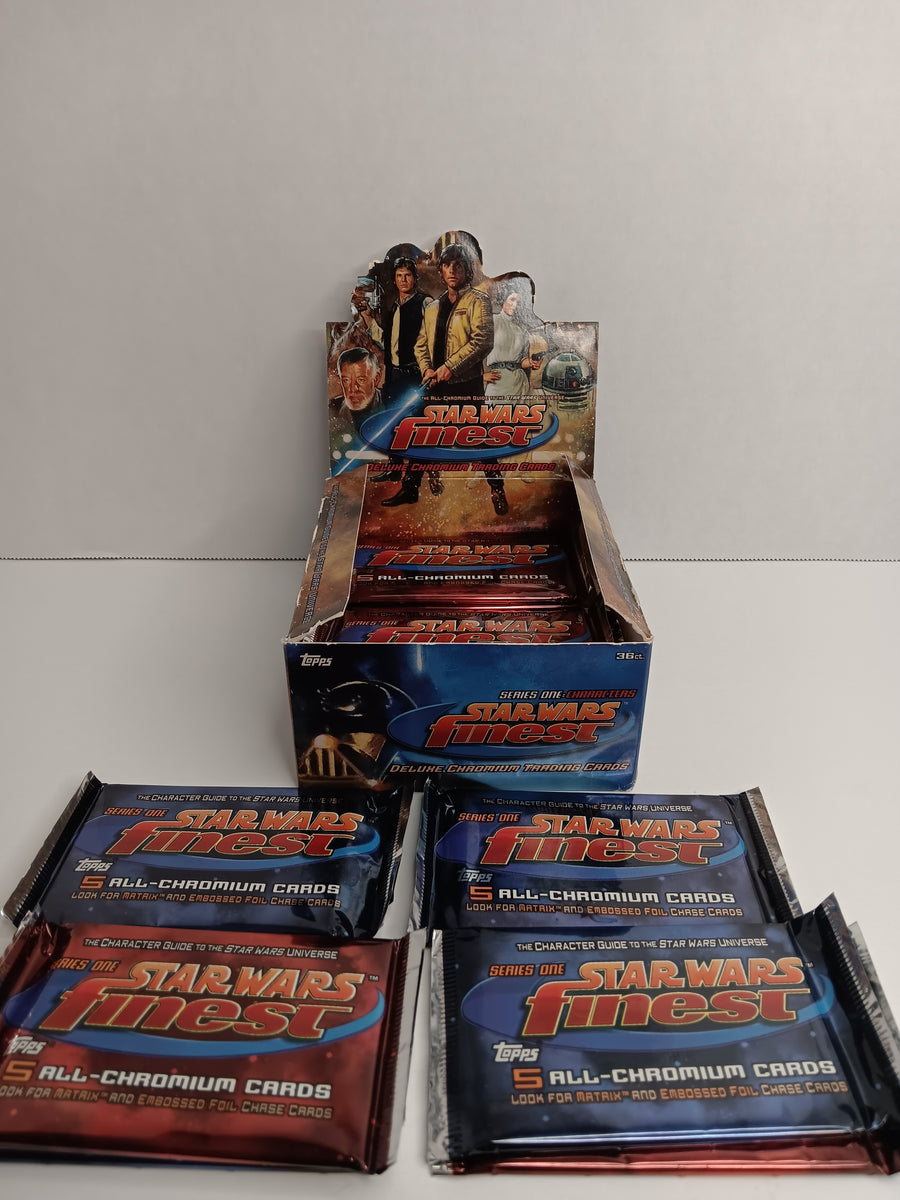 Star Wars Finest Chromium Series 1 1996 Unsearched Box Of 27 Sealed Trading Card Packs