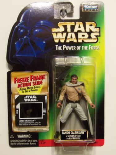 Lando Calrissian in General's Gear - Star Wars POTF Green Card MOC action figure