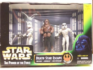 Han Solo, Chewbacca, Luke - Death Star Escape -  Star Wars Power Of The Force MIB action figure set