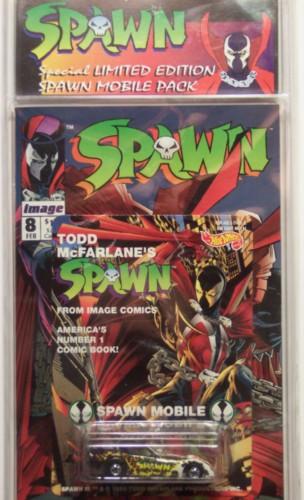 Spawn Mobile Hot Wheels Diecast Car MOC With Spawn Comic