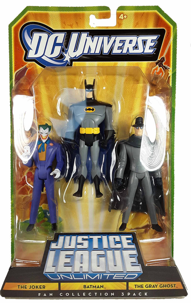 Joker Batman Gray Ghost JLU MOC action figure 3 pak