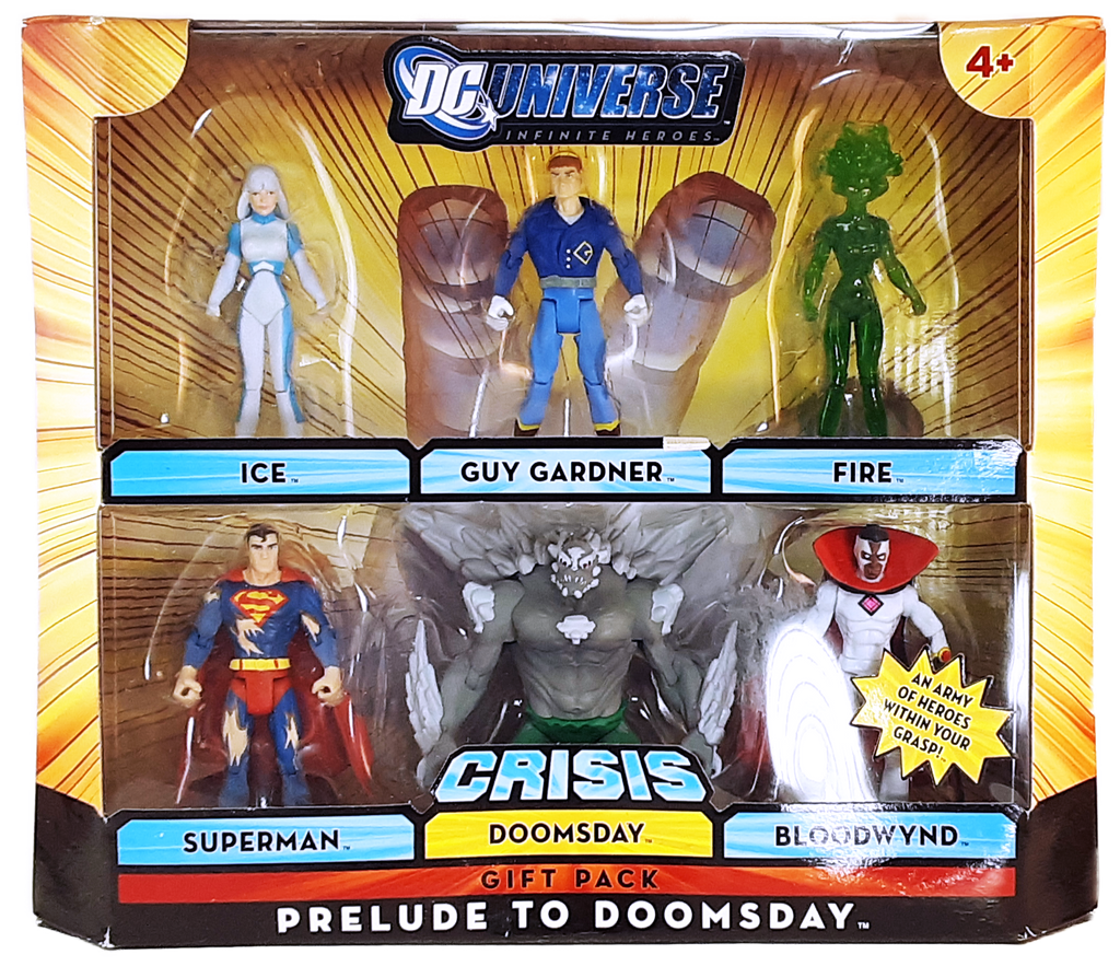 DC Universe Infinite Heroes Prelude To Doomsday MIB action figure set