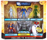 DC Universe Infinite Heroes Prelude To Doomsday MIB action figure set