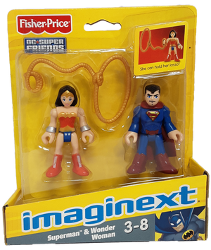 Superman and Wonder Woman Imaginext MOC action figure