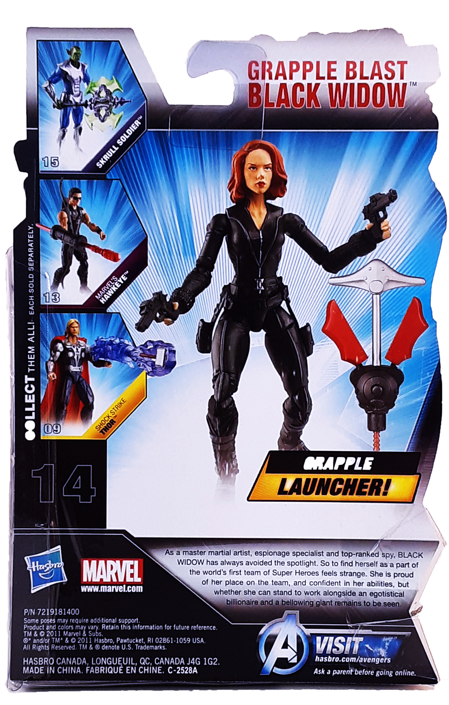 Avengers Grapple Blast Black Widow MOC action figure