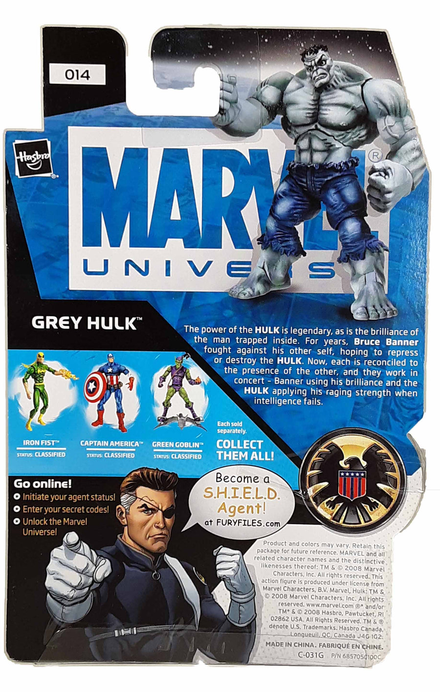 Hulk - Marvel Universe #14 Grey Hulk MOC action figure 1