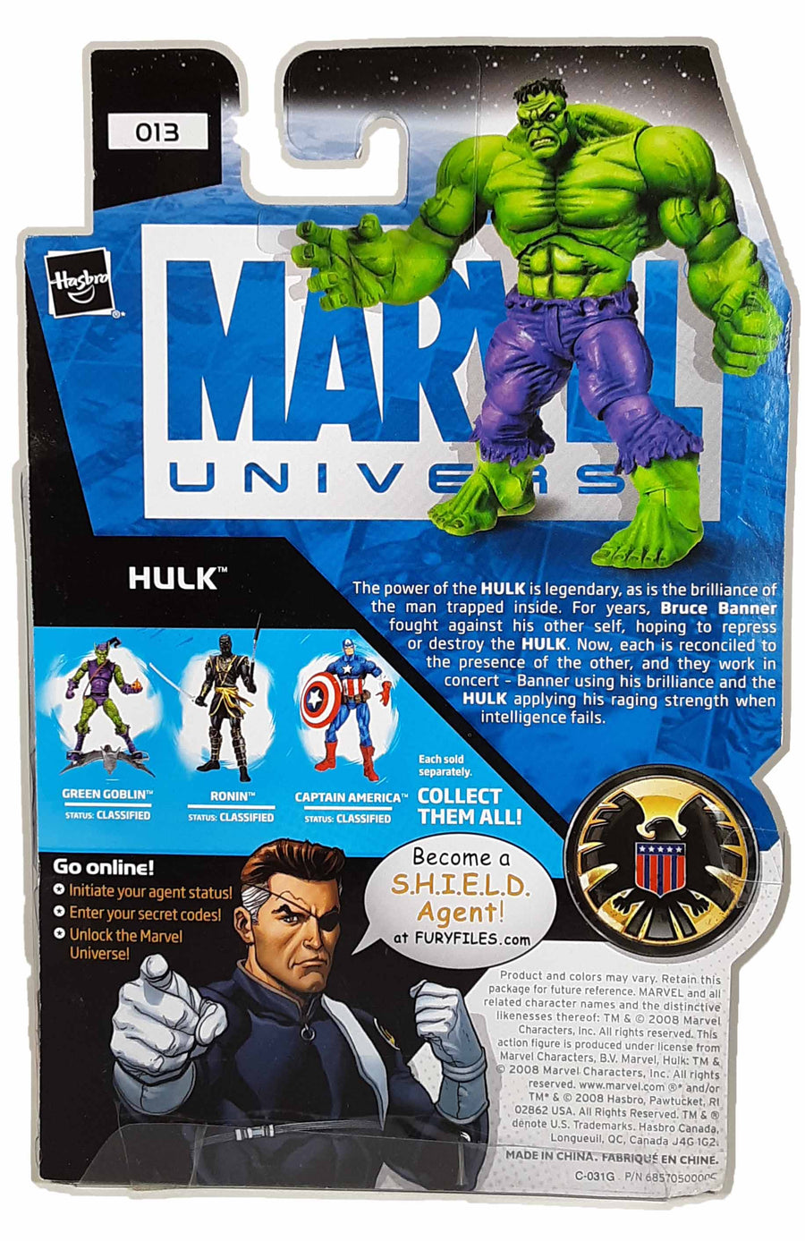 Hulk - Marvel Universe Series 4 #9 Green Hulk MOC action figure 