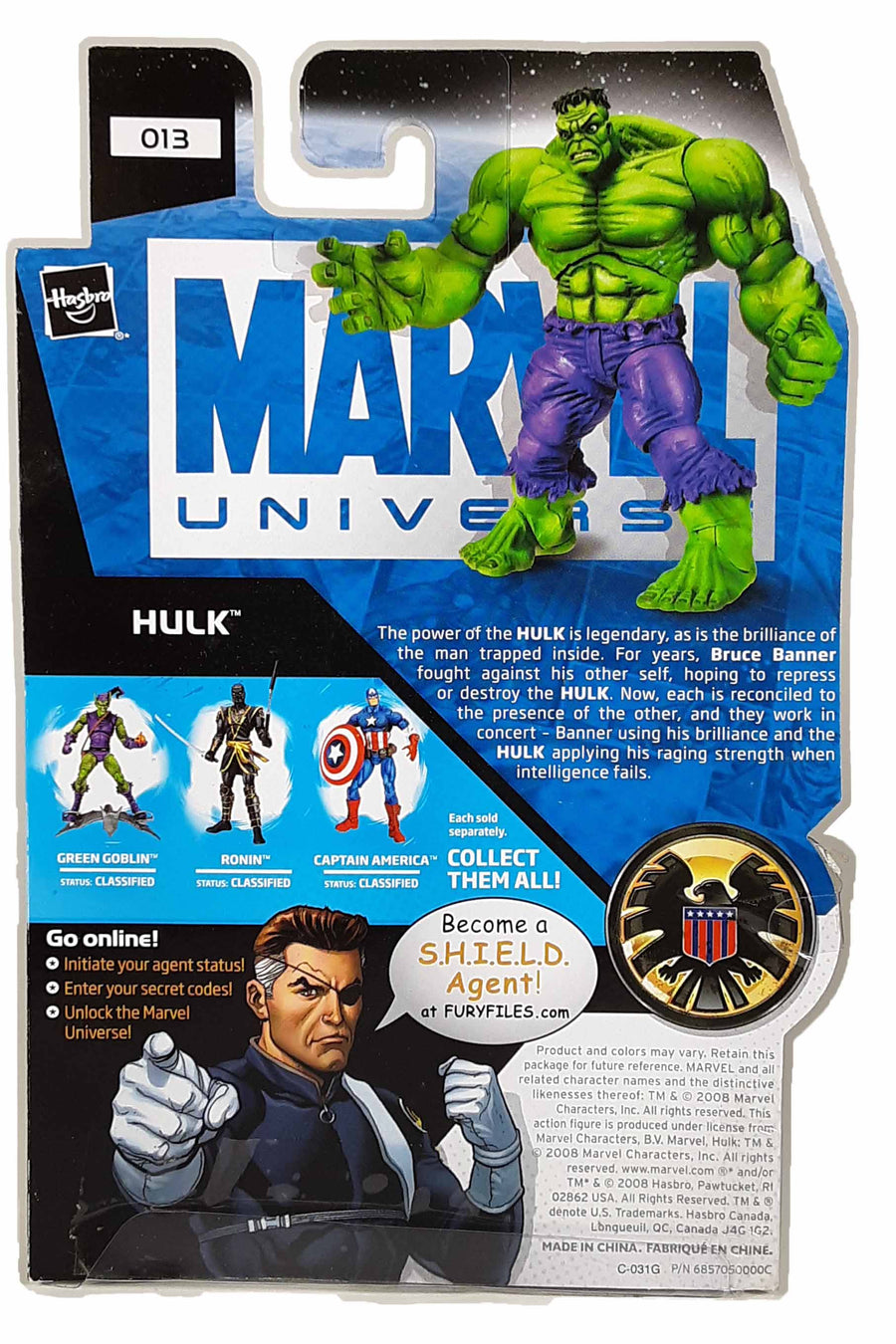 Hulk - Marvel Universe Series 4 #9 Green Hulk MOC action figure 