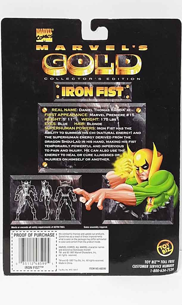 Iron Fist - Marvel's Gold MOC Action Figure