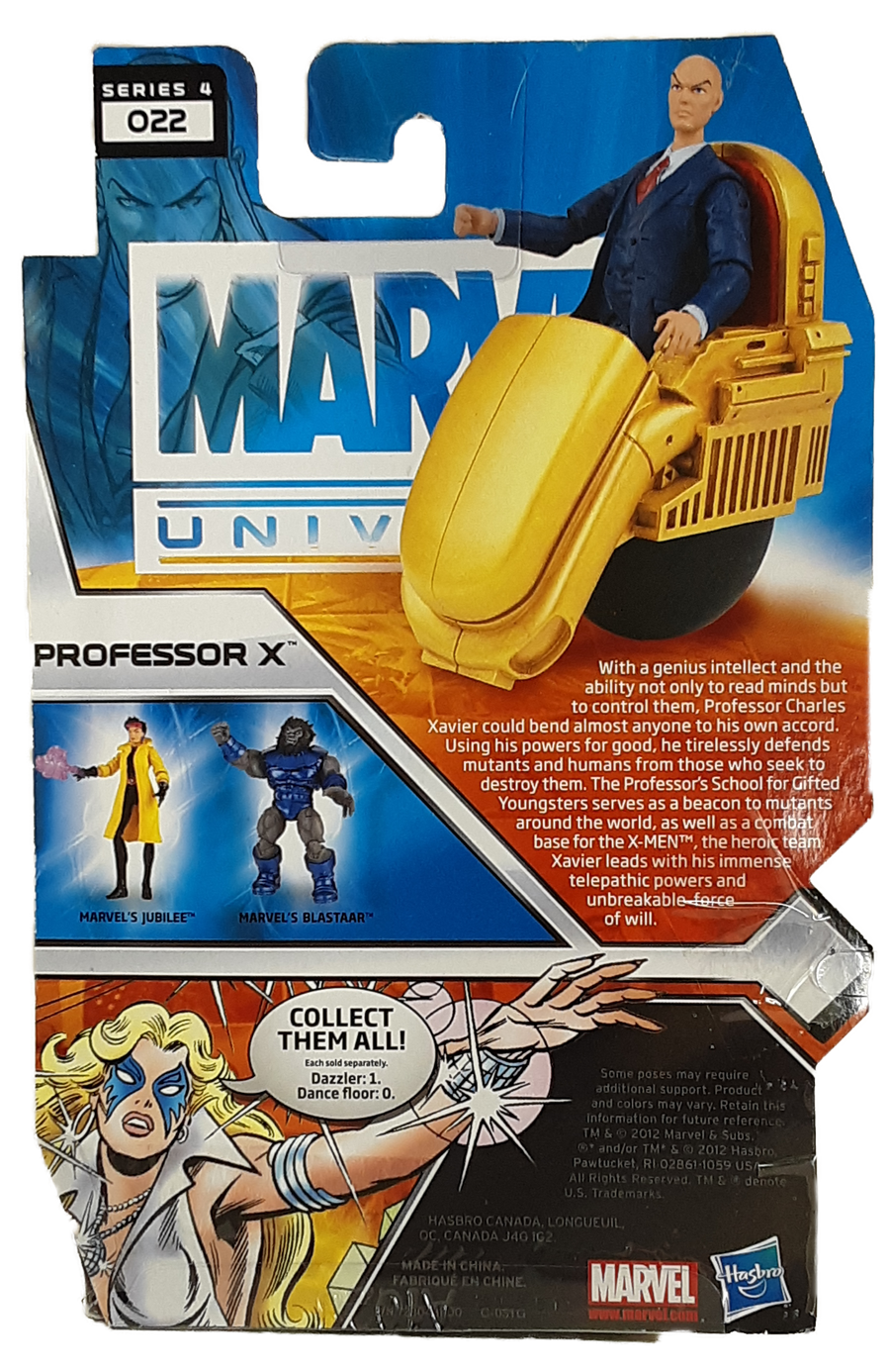 Marvel Universe Series 4 #22 Professor X MOC action figure
