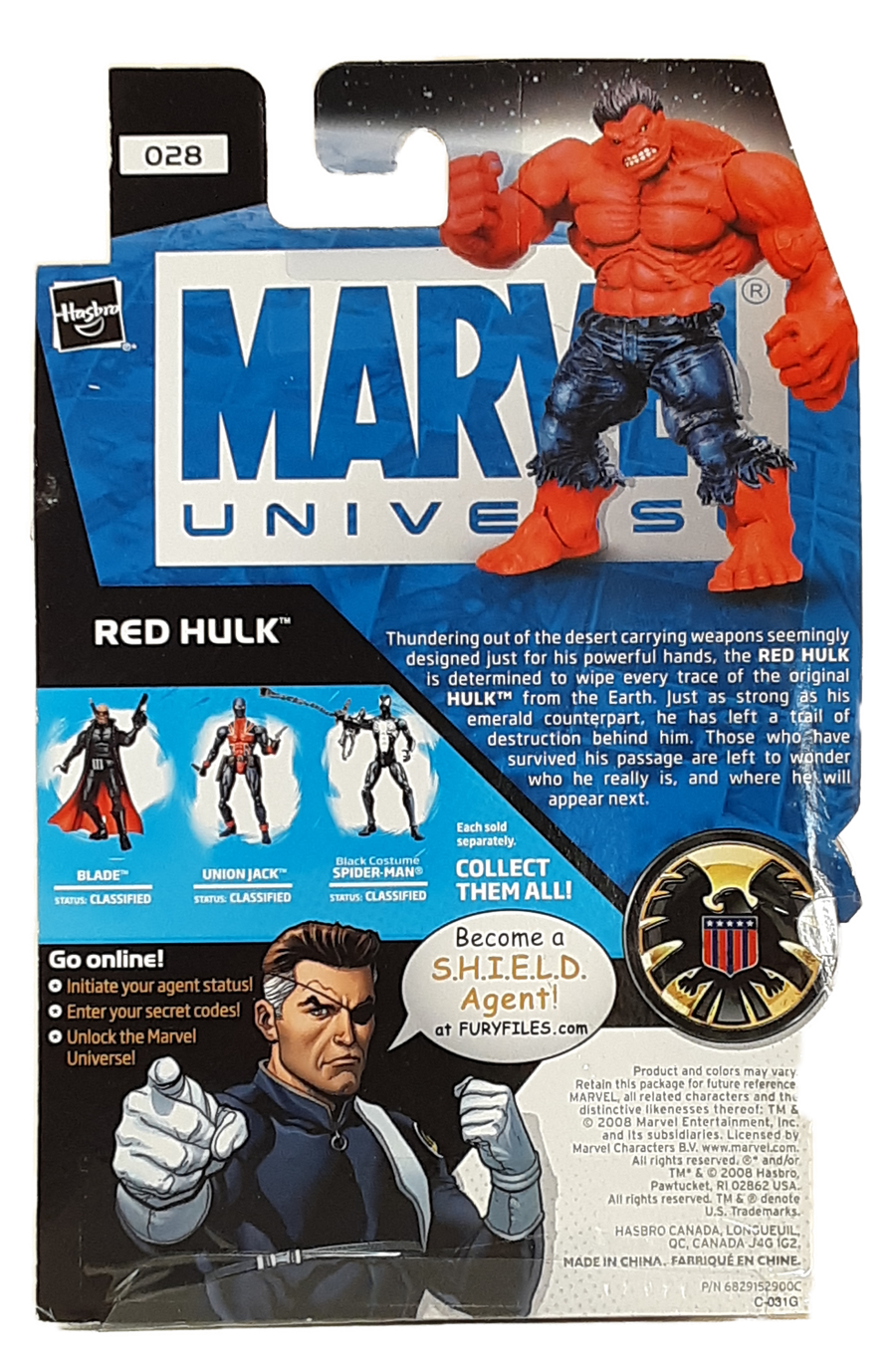 Marvel Universe #28 Red Hulk MOC action figure