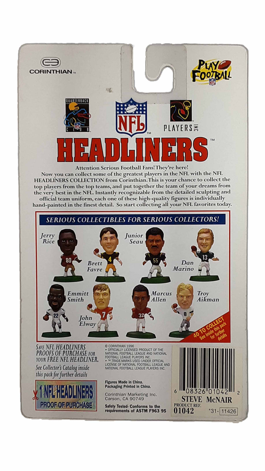 Steve McNair NFL Headliners - MOC action figure