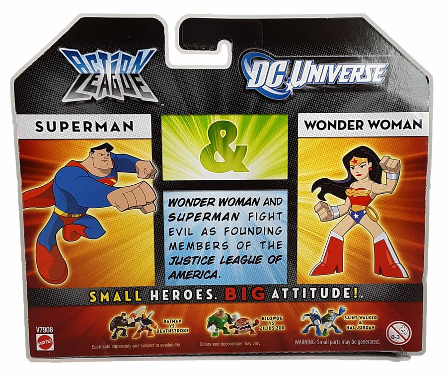 Superman and Wonder Woman Action League MOC action figure