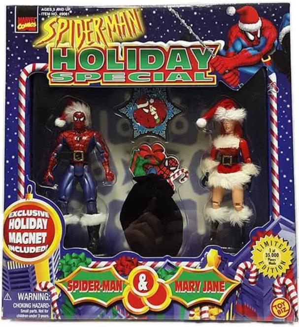  Spider-Man Holiday Special Christmas Spider-Man and Mary Jane action figure set MIB 