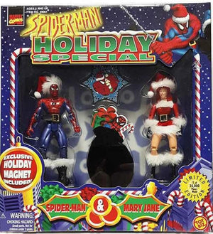  Spider-Man Holiday Special Christmas Spider-Man and Mary Jane action figure set MIB 