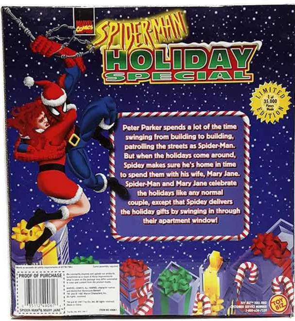  Spider-Man Holiday Special Christmas Spider-Man and Mary Jane action figure set MIB 