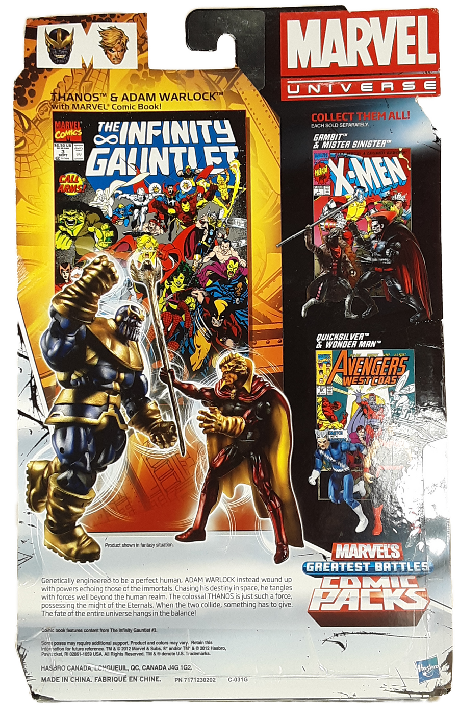 Marvel Universe Thanos and Adam Warlock MOC action figure