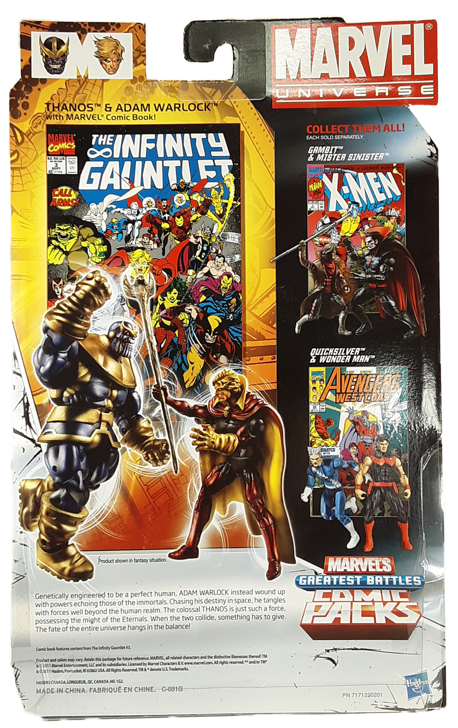 Marvel Universe Thanos and Adam Warlock
