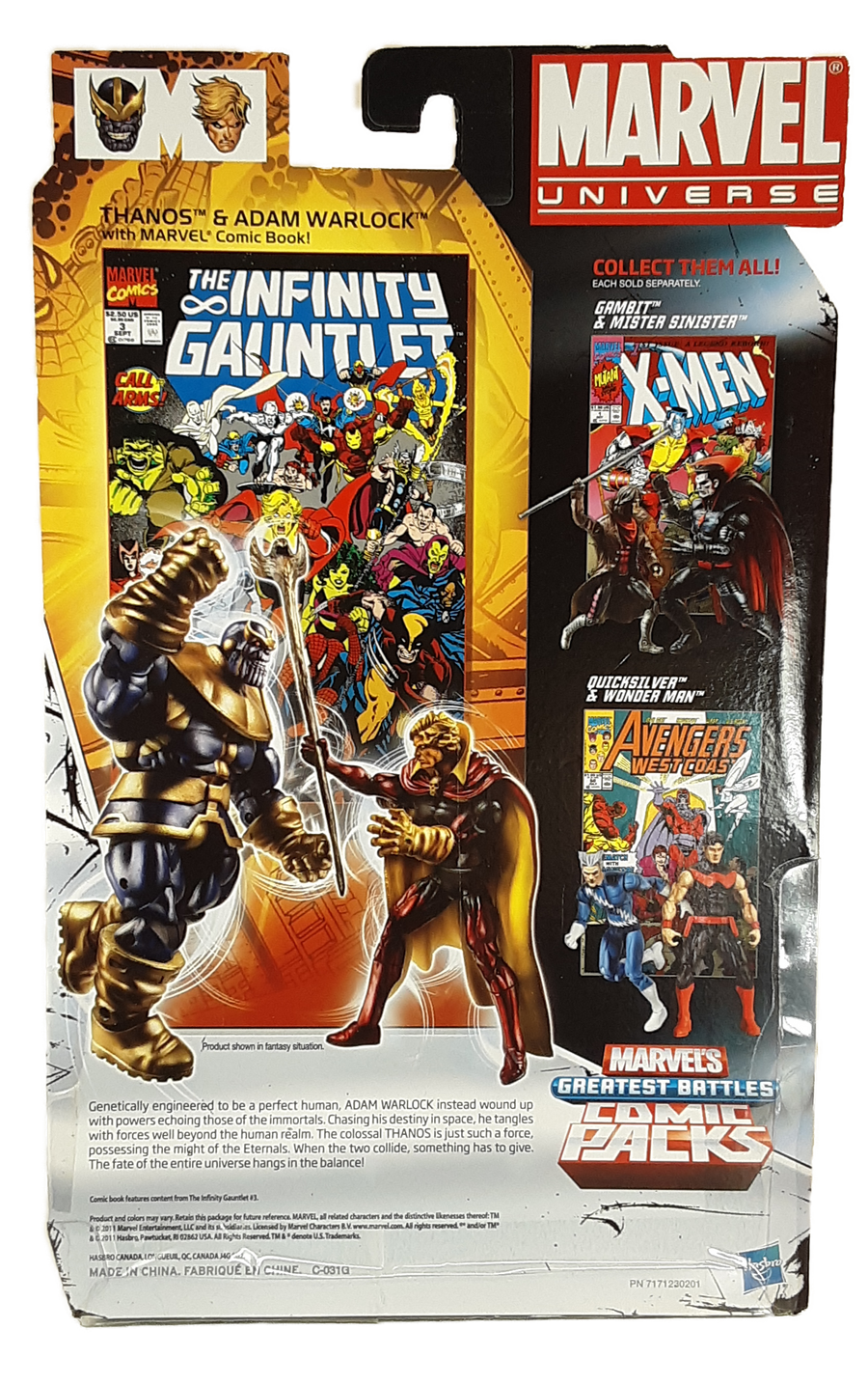 Marvel Universe Thanos and Adam Warlock